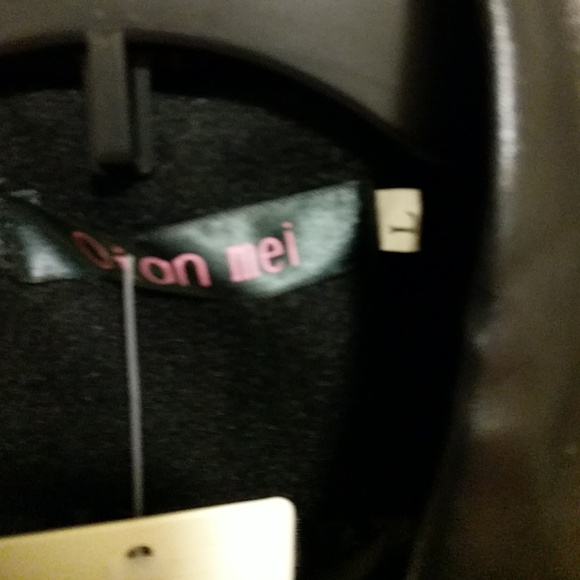 Dress Coat-- fleece and faux leather - Picture 3 of 3